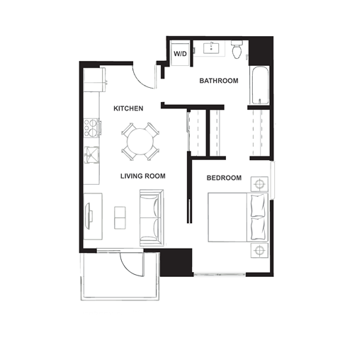 A5H Floor Plan at Eleanor H16 Apartments